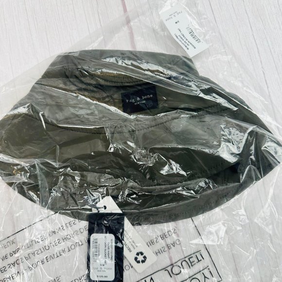 Rag & Bone Addison Bucket Hat Olive Night Size S/M MSRP 125$ - Picture 3 of 5